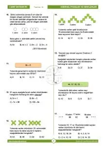 7.Sınıf Örüntüler Testi