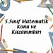 5.Sınıf Matematik Konuları ve Kazanımları