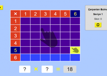 Çarpma Bölme Oyunu Ve Çarpan Bulma 18 Çarpma Bölme Çarpan Bulma Oyunu