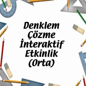 Denklem Çözme İnteraktif Etkinlik (Orta)