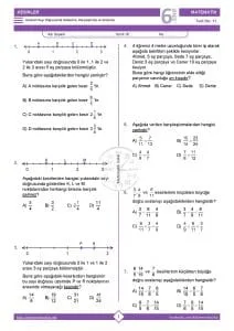 6. Sınıf Kesirler Testi