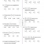 6. Sınıf Kesirlerle Çarpma ve Bölme İşlemi Testi