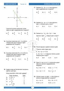 8.Sınıf Eğim Testi
