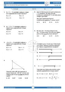 8.Sınıf Eşitsizlikleri Çözme Testi