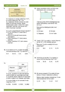 7.Sınıf Yüzde Problemleri Testi