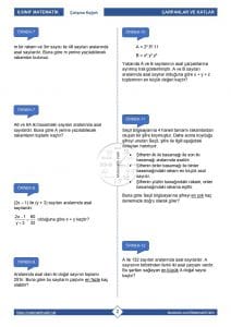 8.Sınıf Aralarında Asal Sayılar Çalışma Kağıdı