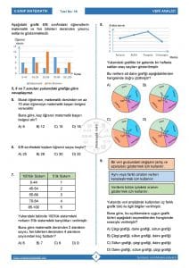 8.Sınıf Veri Analizi Çizgi ve Sütun Grafiği Testi