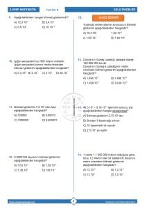 8.Sınıf 10'un Kuvvetleri ve Bilimsel Gösterim Testi