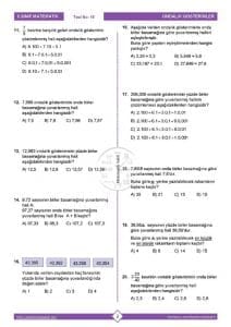6. Sınıf Ondalık Gösterim Testi