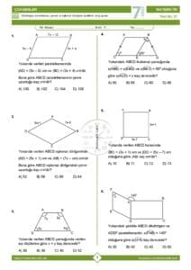 7.Sınıf Dörtgenler Ve Dörtgende Açılar Testi 2