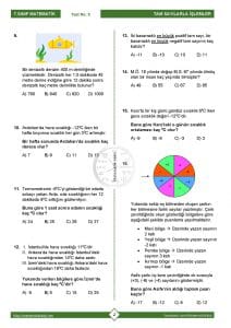 7.Sınıf Tam Sayı Problemleri Testi
