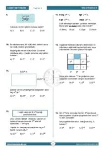8.Sınıf Üslü İfadelerle İşlemler Testi