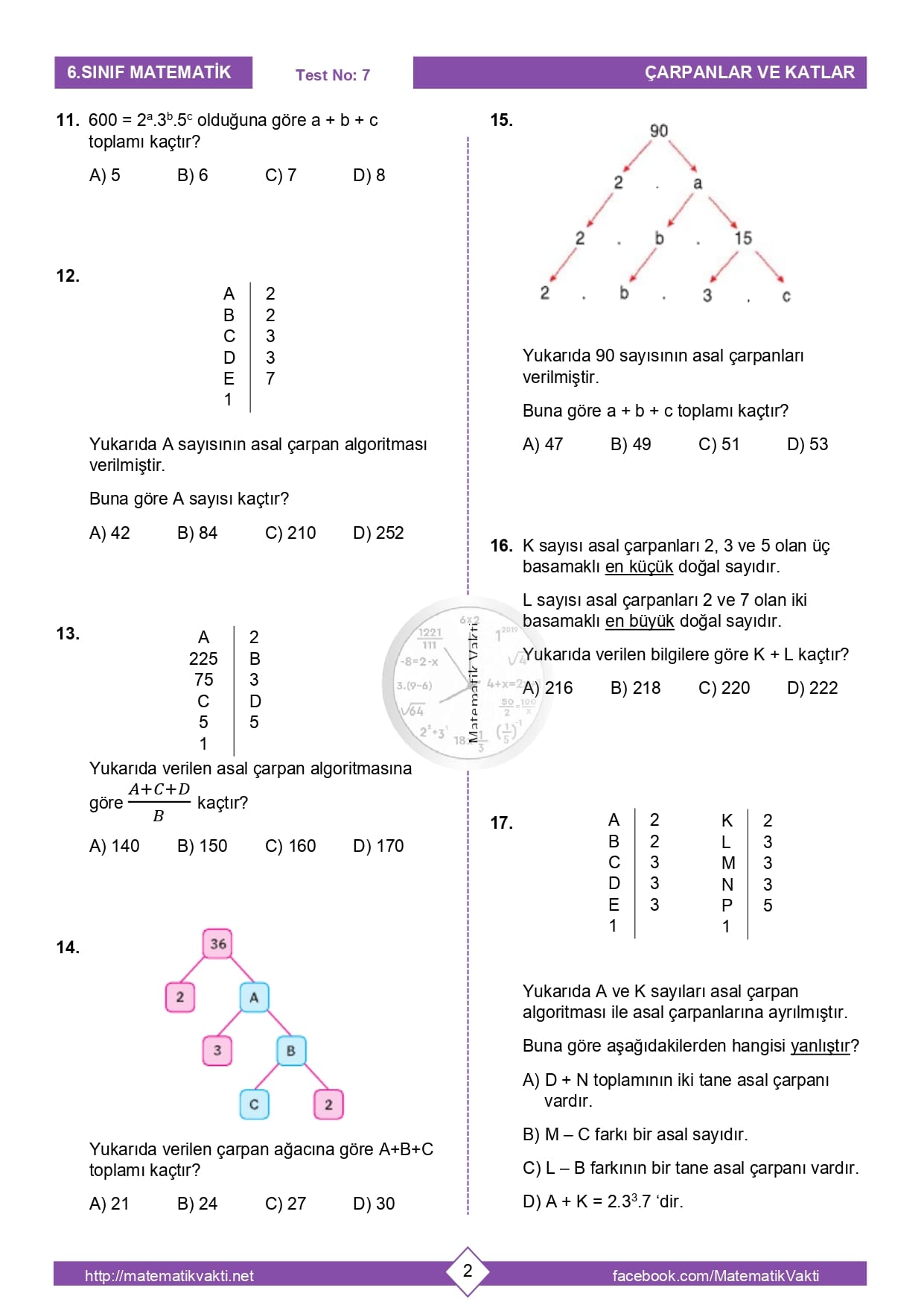 Kerim hoca 8 sınıf matematik çarpanlar ve katlar cevap anahtarı