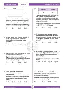 6.Sınıf Ortak Bölen Ortak Kat Testi