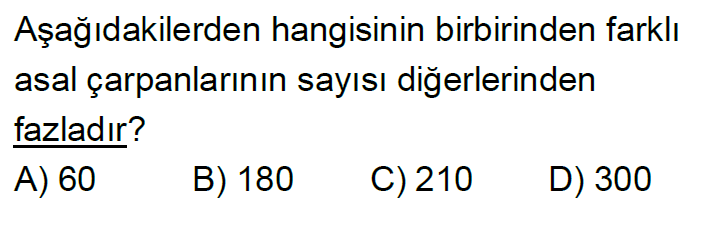 8.Sınıf Çarpanlar ve Katlar Online Test