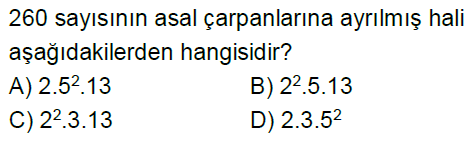 8.Sınıf Çarpanlar ve Katlar Online Test