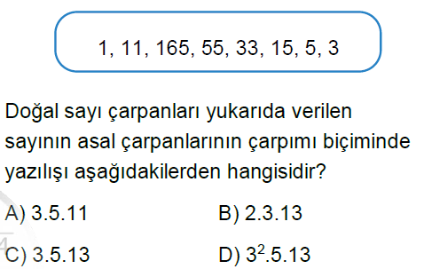 8.Sınıf Çarpanlar ve Katlar Online Test