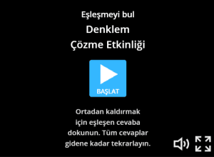 Denklem Çözme İnteraktif Etkinlik 7 Denklem Çözme İnteraktif Etkinlik