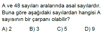 8.Sınıf Aralarında Asal Sayılar Online Test