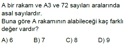 8.Sınıf Aralarında Asal Sayılar Online Test