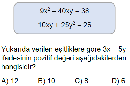 8.Sınıf Çarpanlara Ayırma Online Test