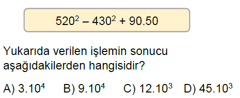 8.Sınıf Çarpanlara Ayırma Online Test