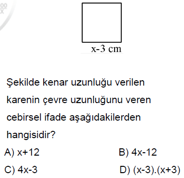 8.Sınıf Cebirsel İfadeler Online Test