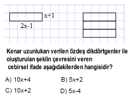 8.Sınıf Cebirsel İfadeler Online Test