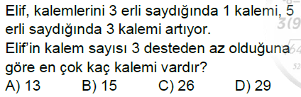 8.Sınıf EBOB - EKOK Problemleri Online Test