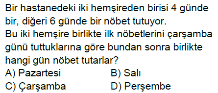 8.Sınıf EBOB - EKOK Problemleri Online Test