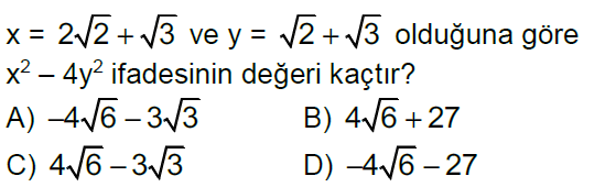 8.Sınıf Özdeşlikler Online Test