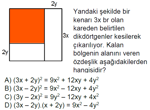 8.Sınıf Özdeşlikler Online Test