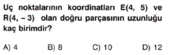 8.Sınıf Koordinat Sistemi Online Test