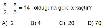 8.Sınıf Rasyonel Denklemler Online Test