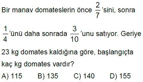 8.Sınıf Rasyonel Denklemler Online Test