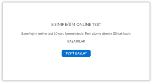 8.Sınıf Eğim Online Test