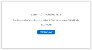 8.Sınıf Eğim Online Test