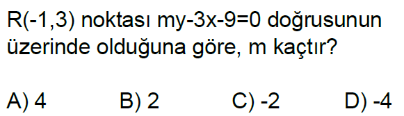 8.Sınıf Doğrusal Denklemler Online Test