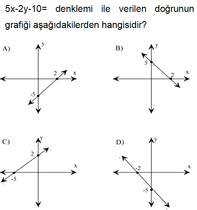 8.Sınıf Doğrusal Denklemler Online Test