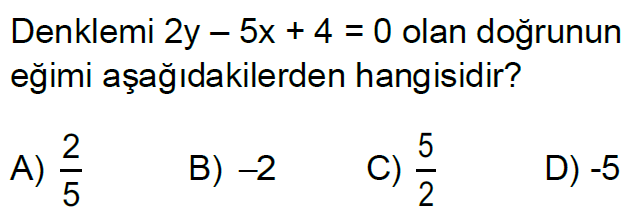 8.Sınıf Eğim Online Test 2