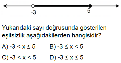 8.Sınıf Eşitsizlikler Online Test