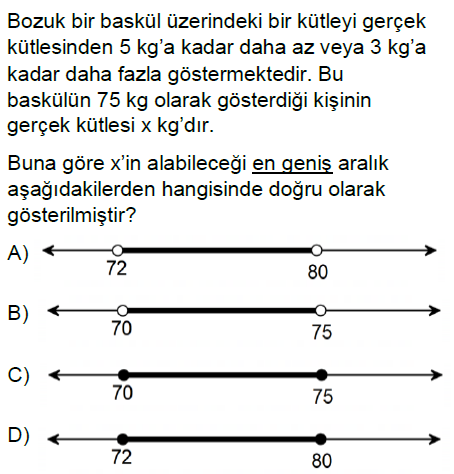 8.Sınıf Eşitsizlikler Online Test