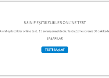 8.Sınıf Eşitsizlikler Online Test