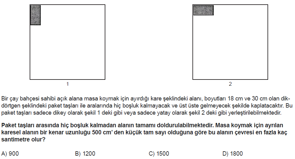 2022 LGS Matematik Provası