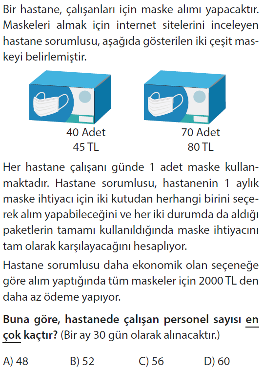 2022 LGS Matematik Provası