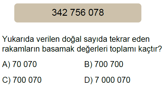 5.Sınıf Doğal Sayılar Online Test