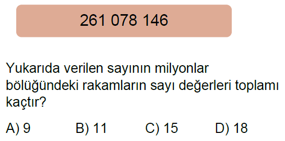 5.Sınıf Doğal Sayılar Online Test