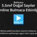 5.Sınıf Doğal Sayılar Online Bulmaca Etkinliği 28 5.Sınıf Doğal Sayılar Online Bulmaca Etkinliği
