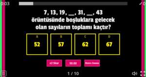 5.Sınıf Örüntüler Bilgi Yarışması