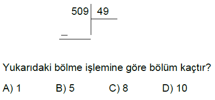 5.Sınıf Doğal Sayılarla Çarpma ve Bölme İşlemi Online Test